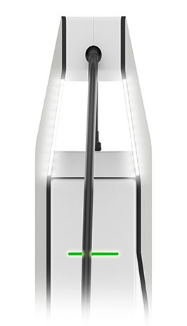 Security turnstile gate with green led entry indicator.